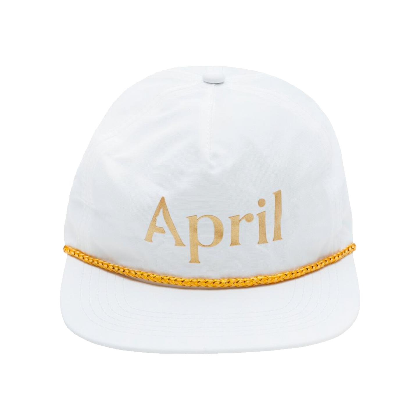 April Golden Logo Hat - White