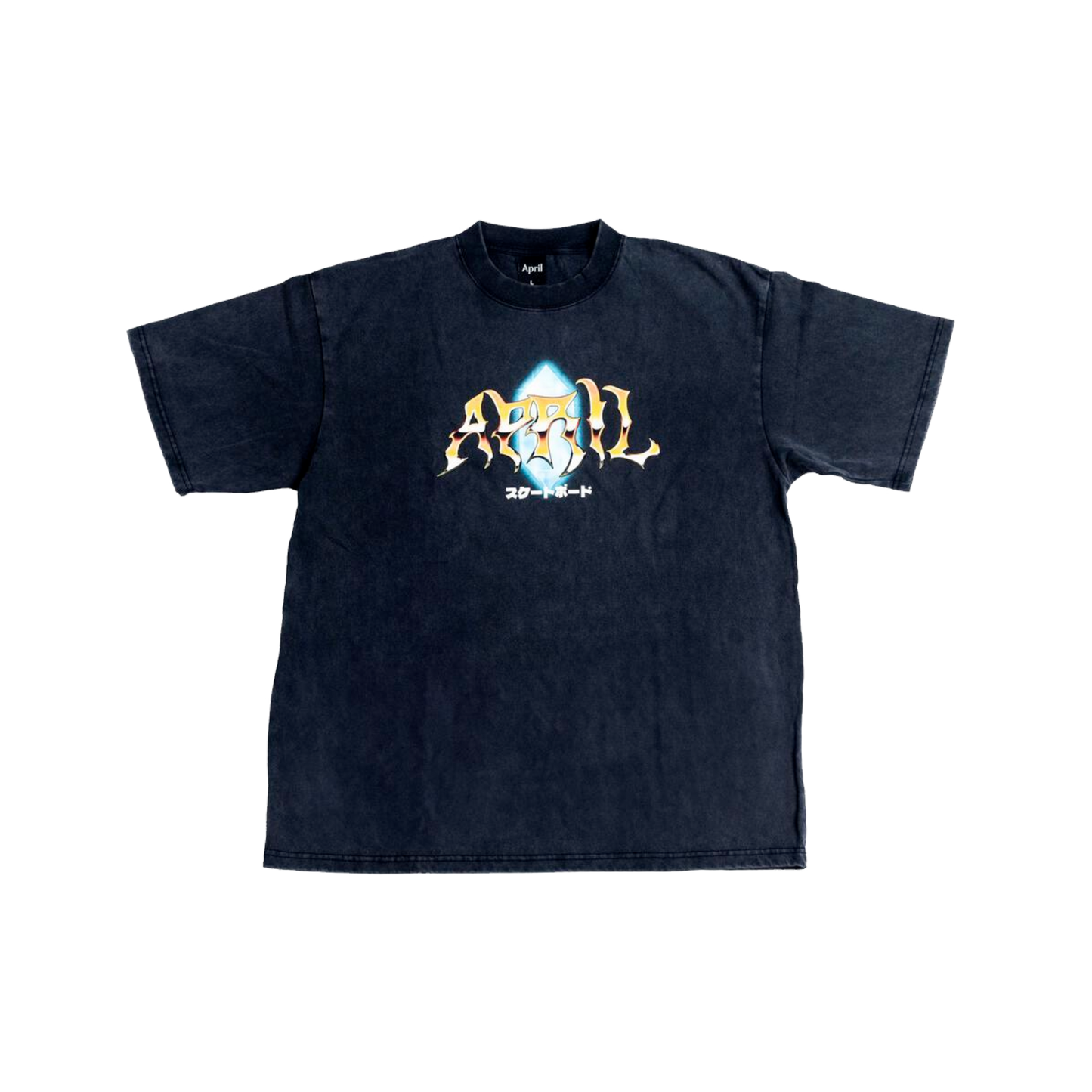 April Skateboarding Tee - Washed Black