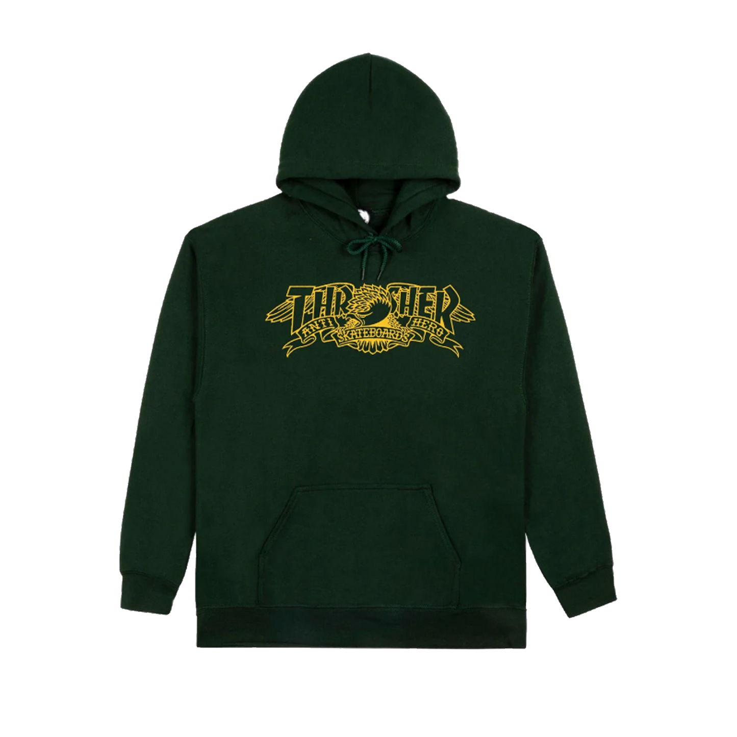 Thrasher x Anti Hero Banner Hoodie - ( Forest Green )