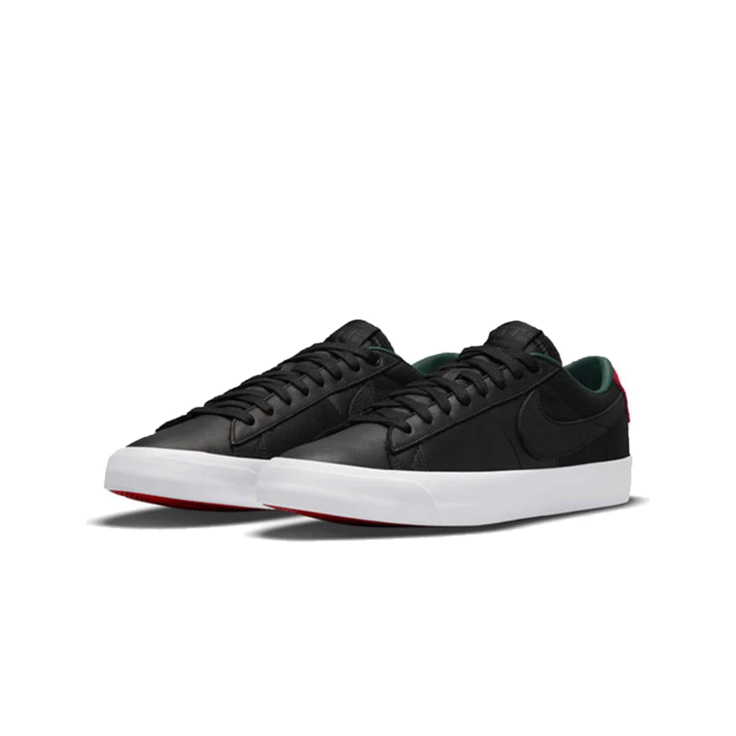 Nike SB - Blazer Low Pro GT - ( Black Leather / White / Red )