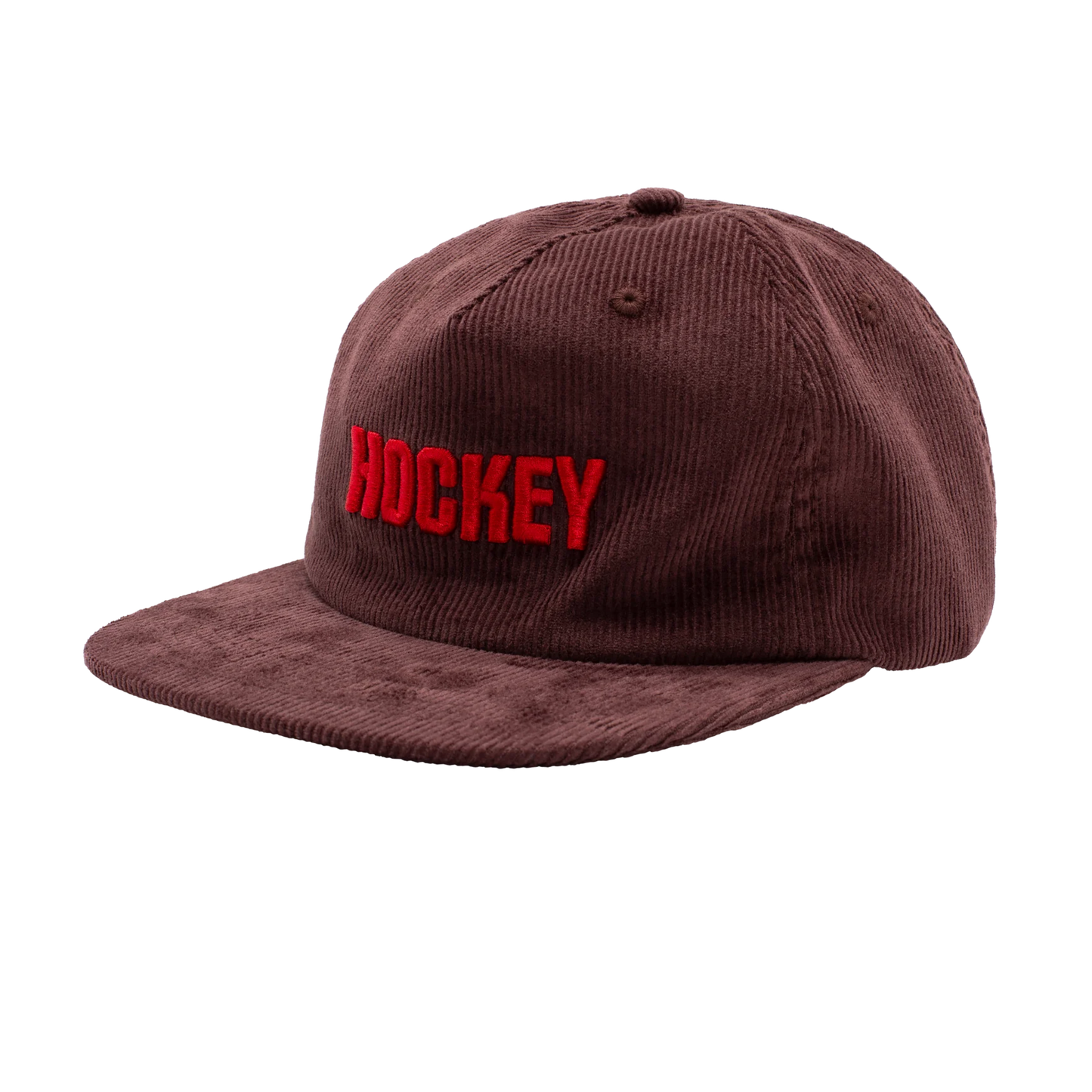 Hockey Corduroy 5-Panel Hat - Brown