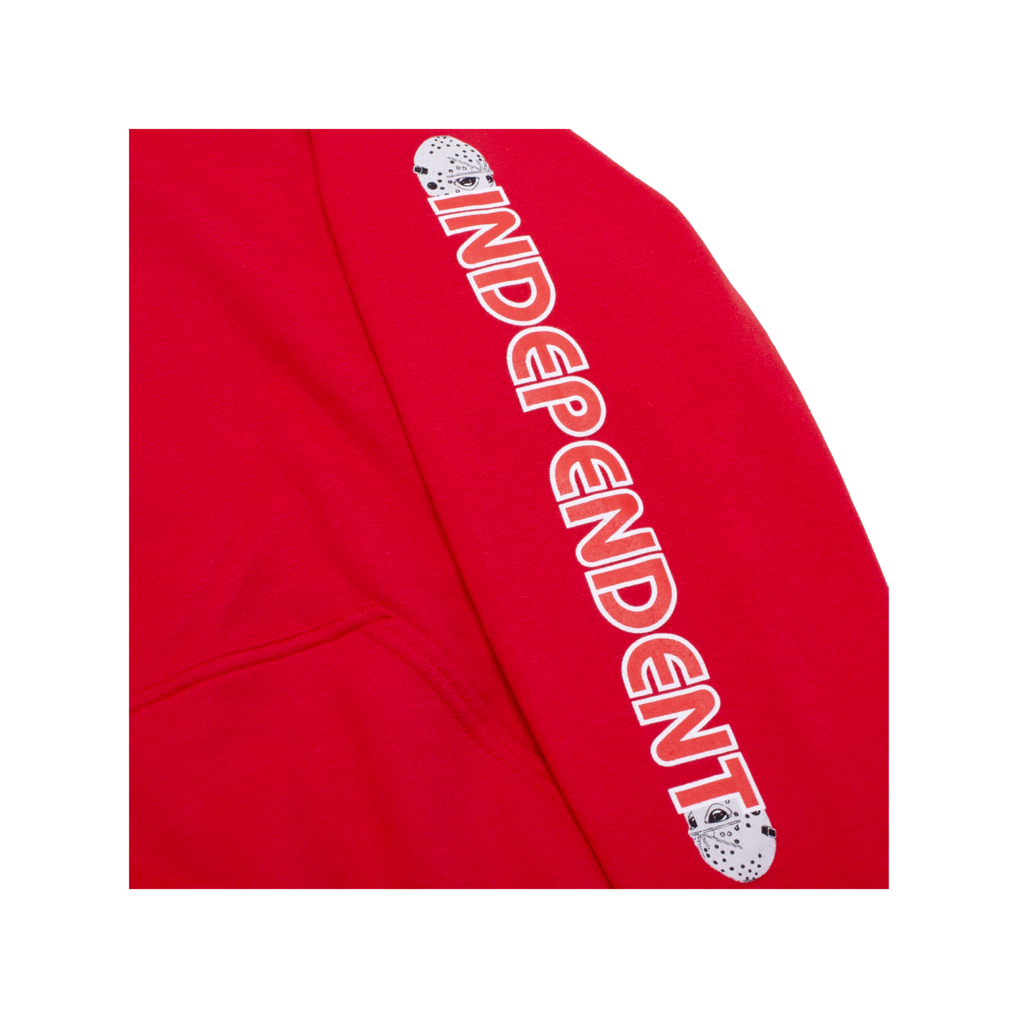 Hockey X Independent Half Mask Hoodie - Red