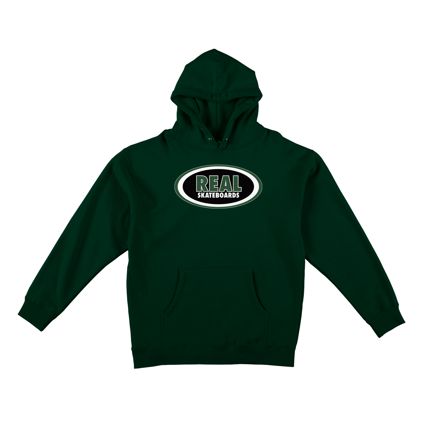 Real Oval Hoodie - Dark Green