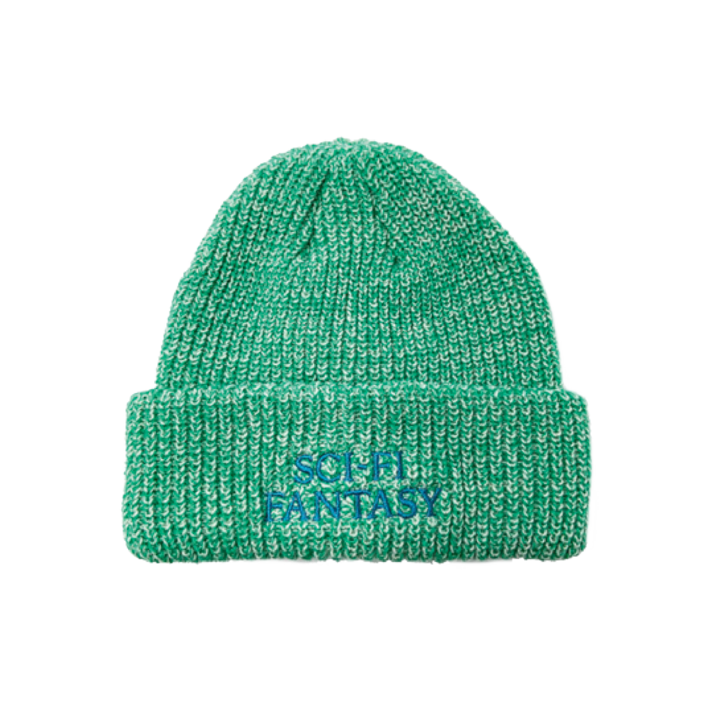 Sci-Fi Fantasy Mixed Yarn Logo Beanie - Green
