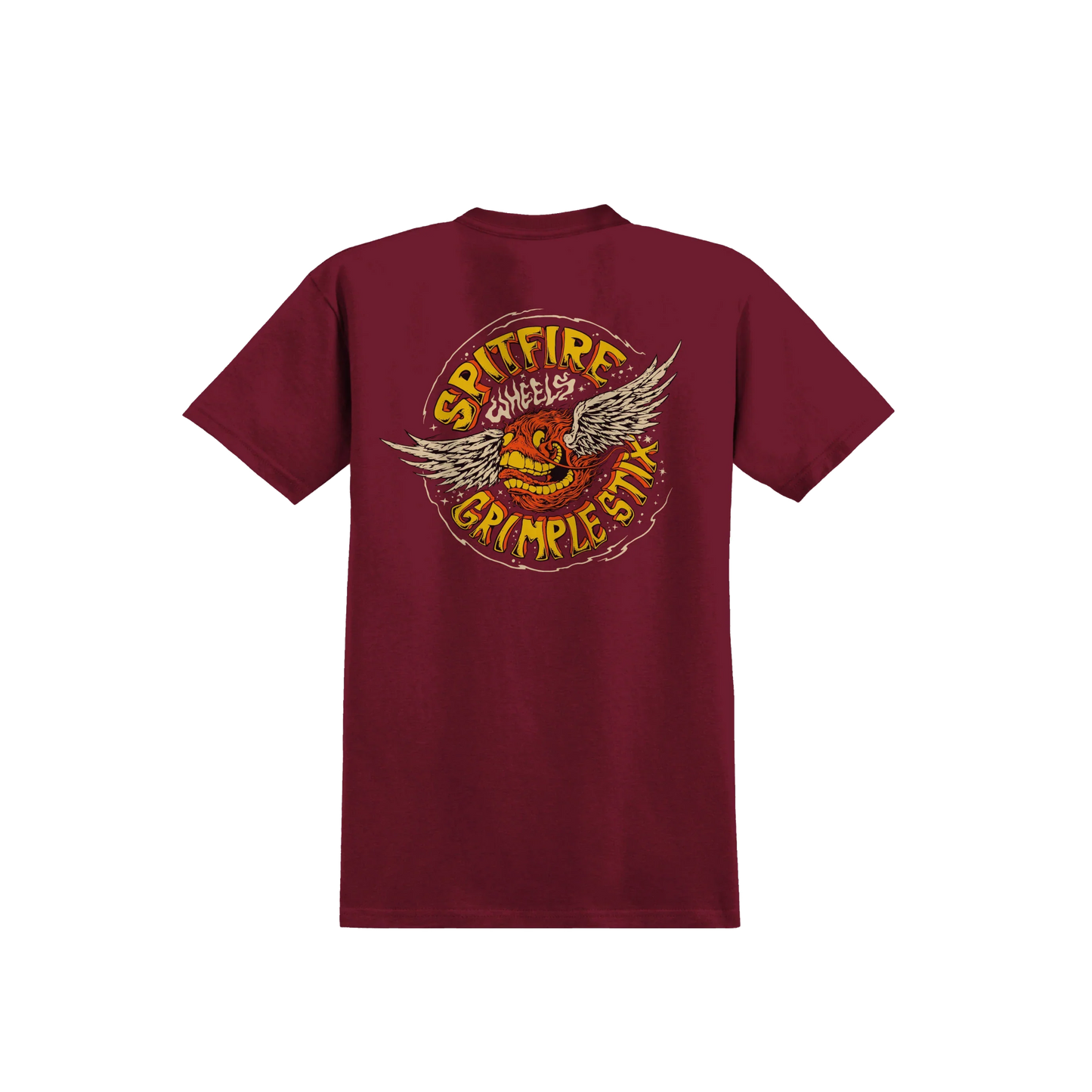 Spitfire Flying Grimple Tee - Burgundy