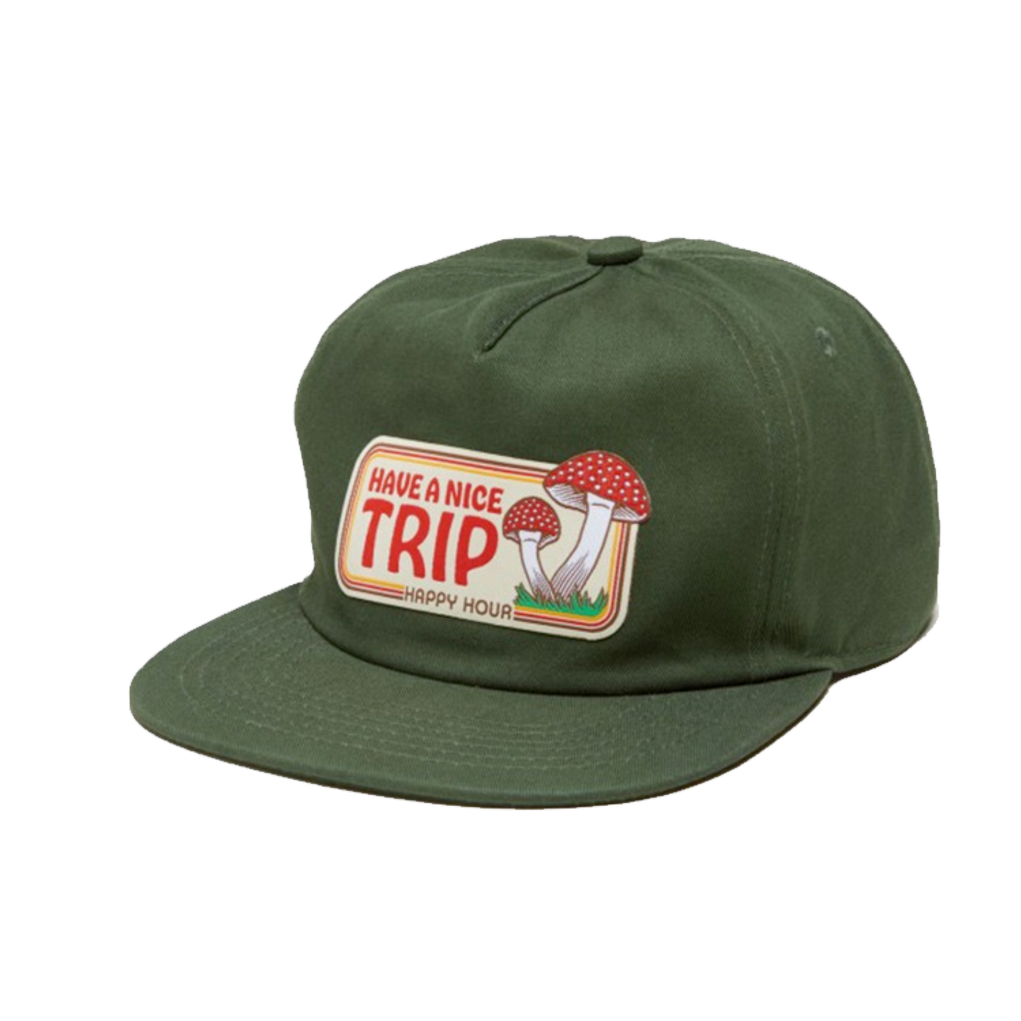 Happy Hour Have A Nice Trip Snapback - Green ( White Patch )