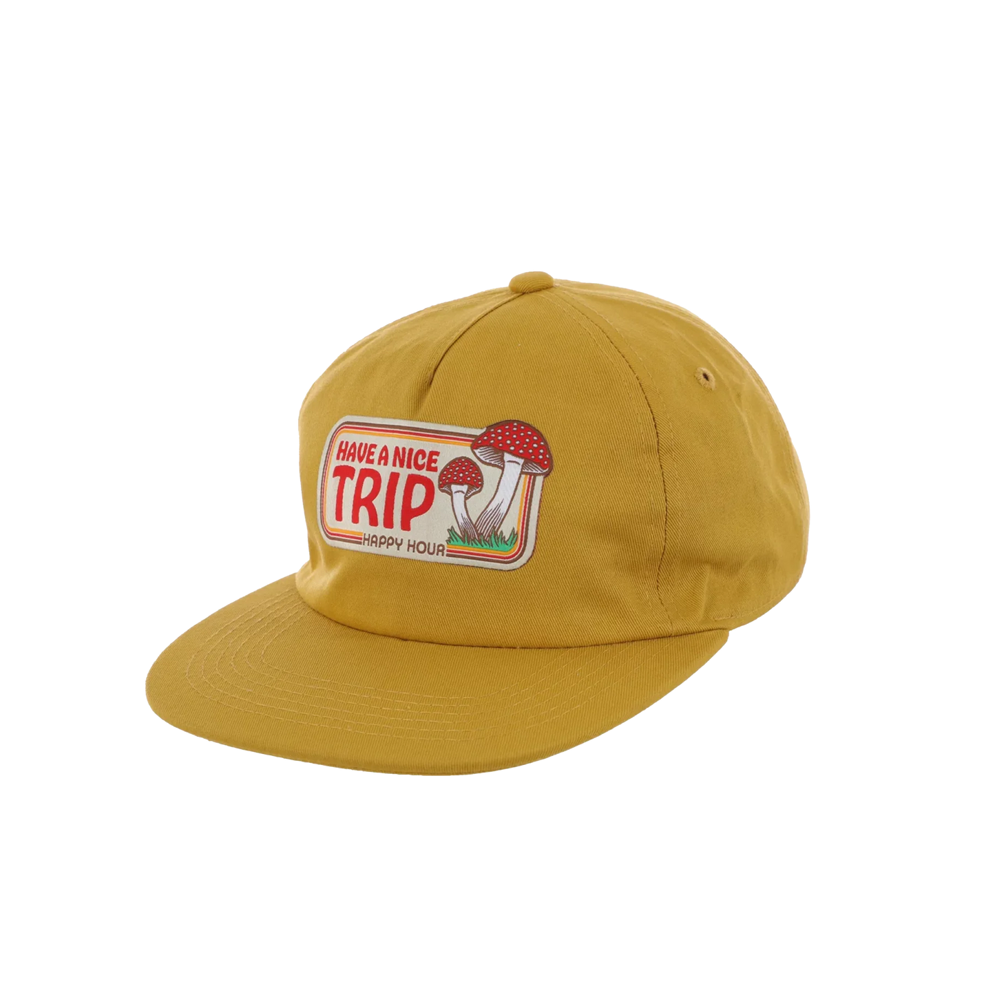 Happy Hour Have A Nice Trip Snapback - Mustard (White Patch)