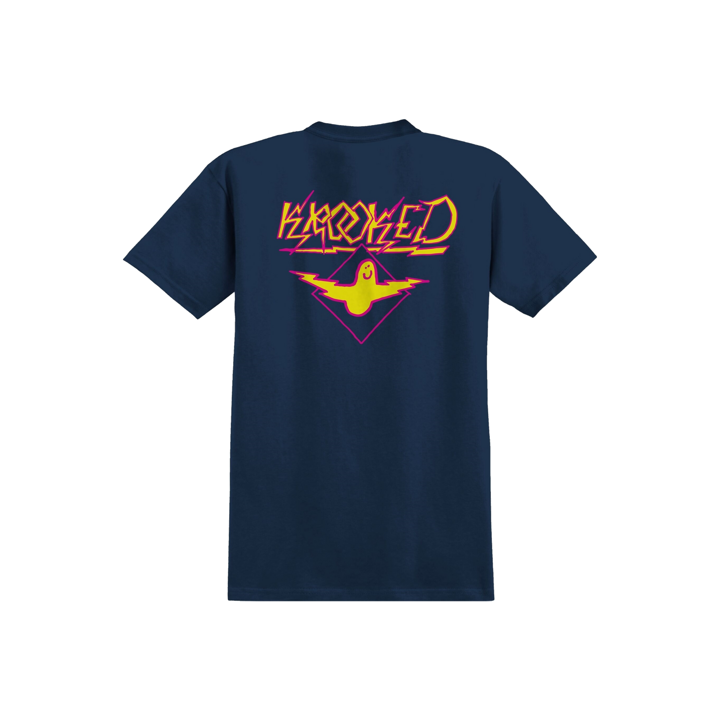 Krooked Bird Lightening Tee - Navy / Yellow