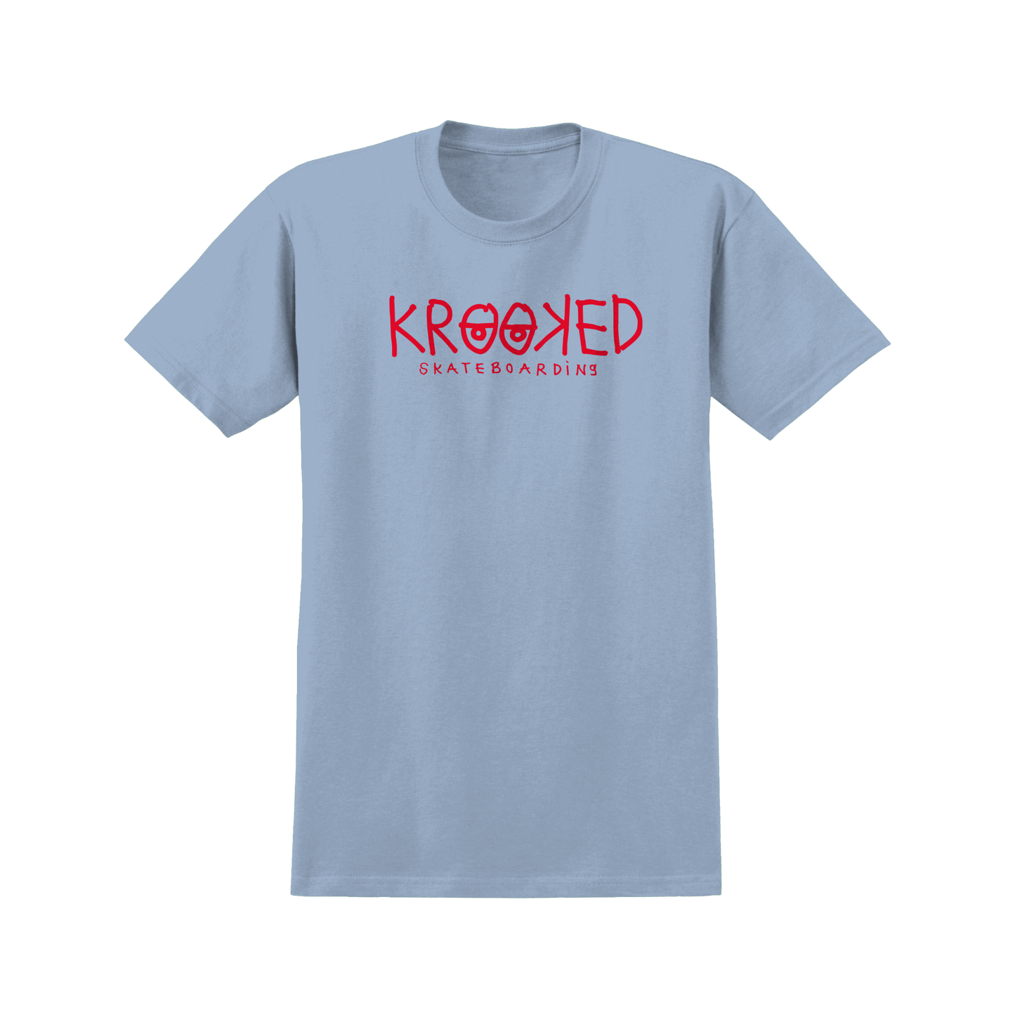 Krooked Krooked Eyes Tee - Light Blue / Red