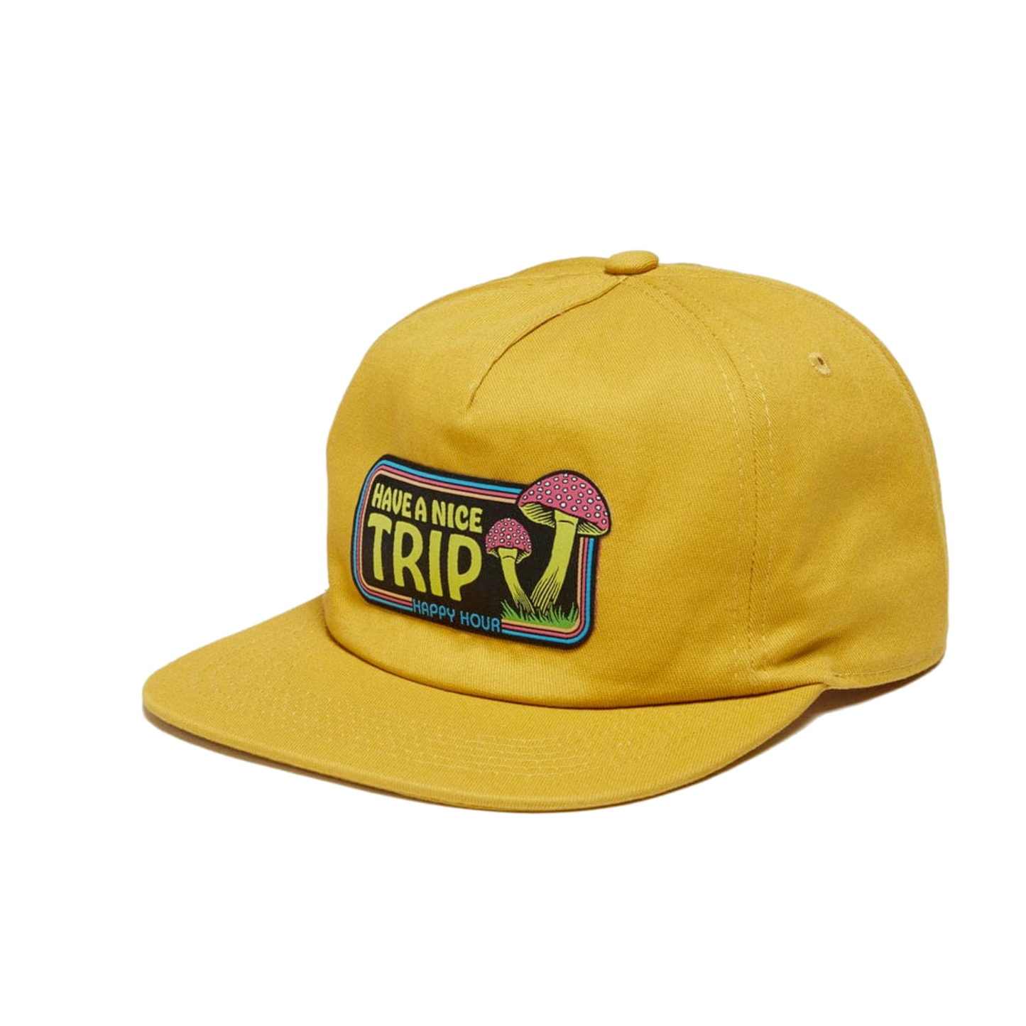 Happy Hour Have A Nice Trip Snapback - Yellow