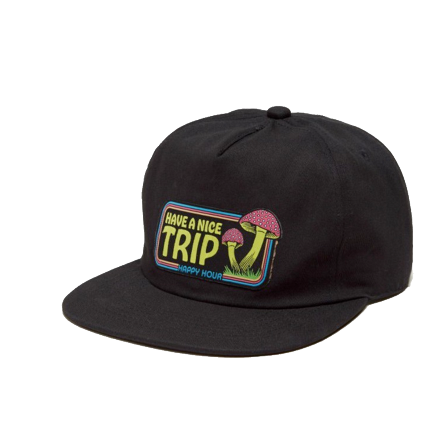 Happy Hour Have A Nice Trip Snapback - Black