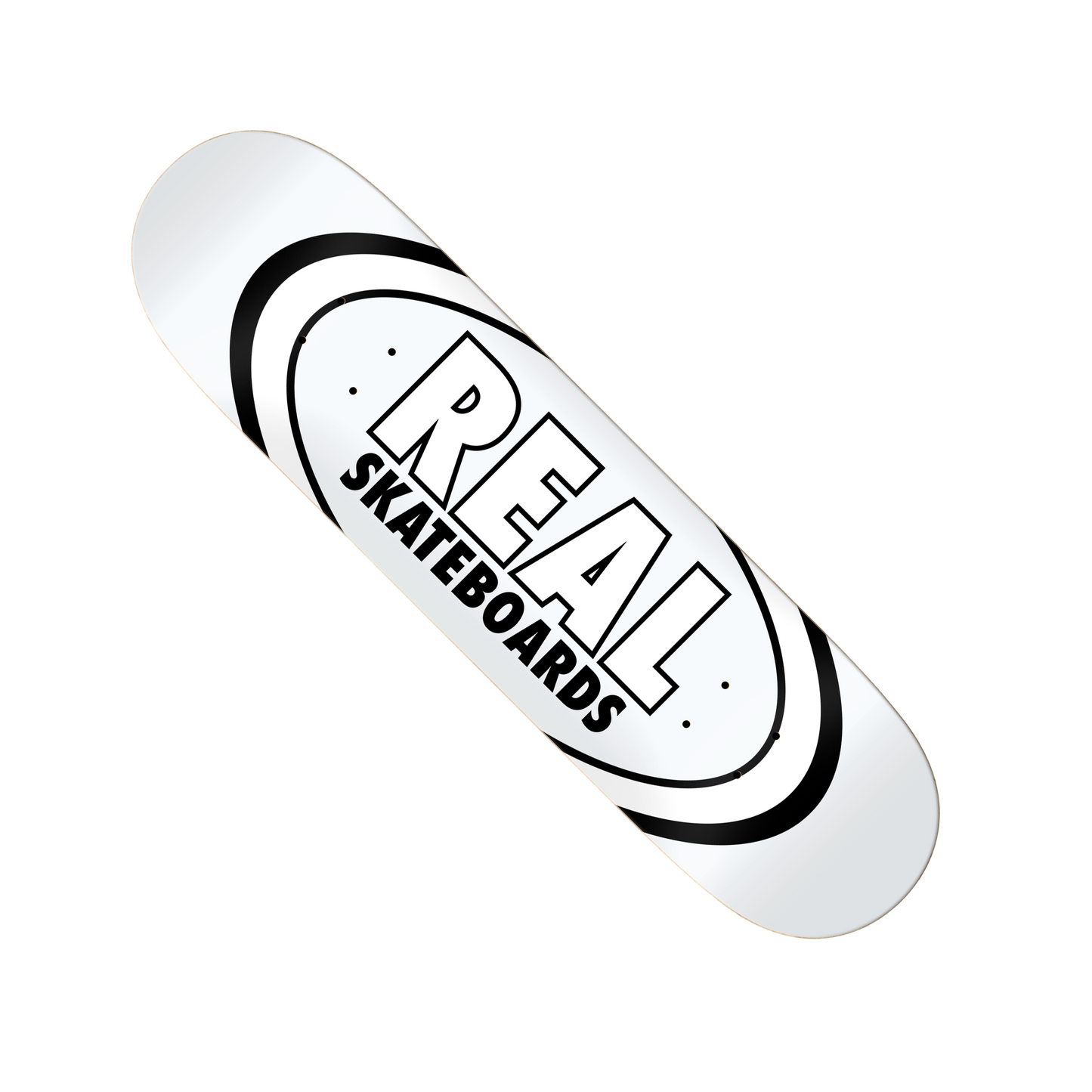 Real Skateboards "Classic Oval White" Deck - 8.38