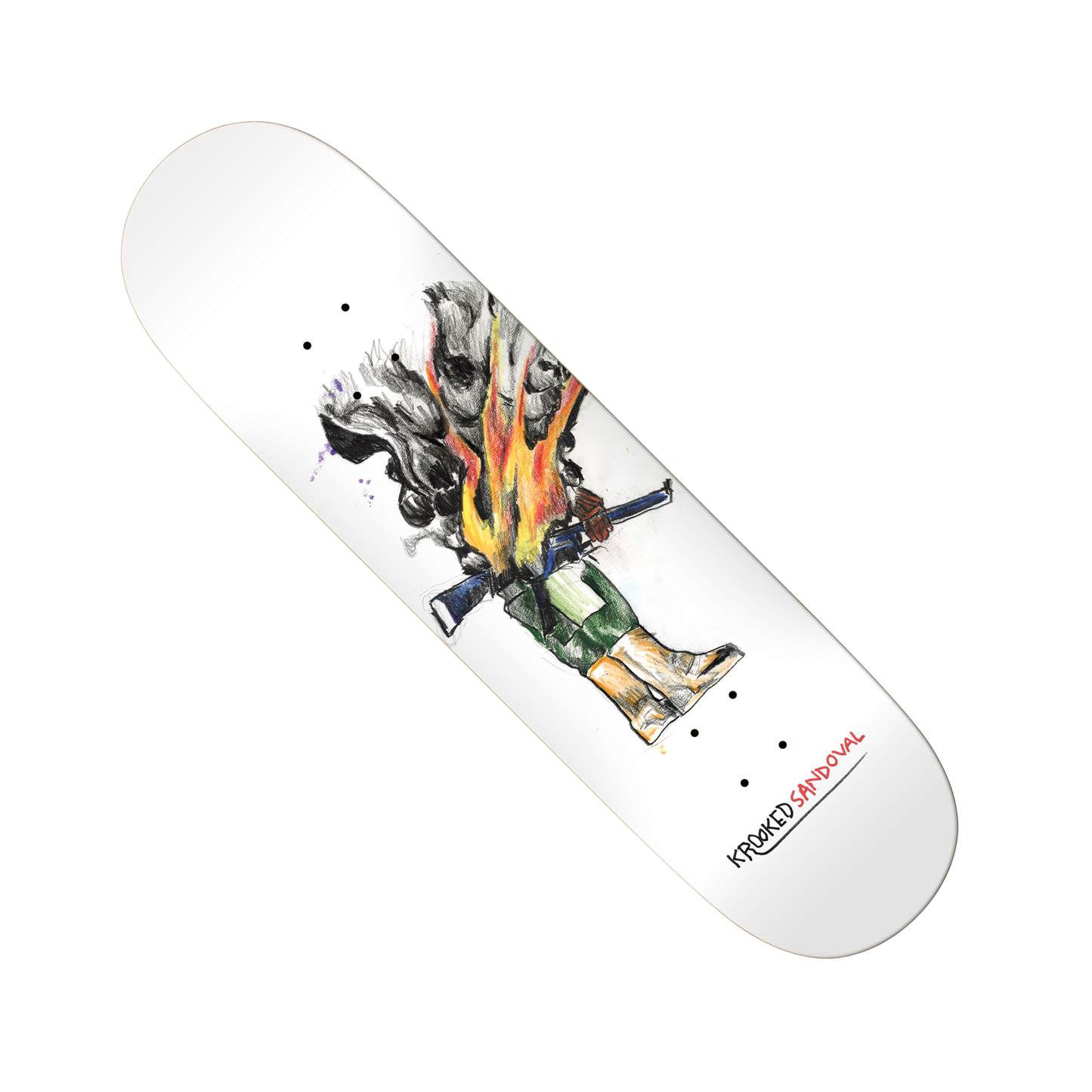 Krooked Ronnie Sandoval "At Ease" Deck - 8.5
