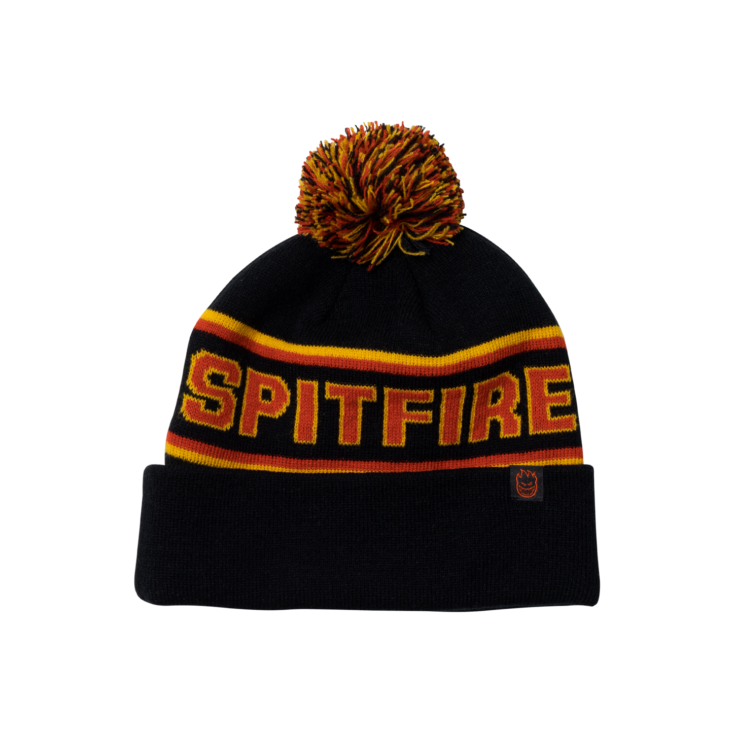Spitfire Classic '87 Fill Pom Beanie - Black / Red