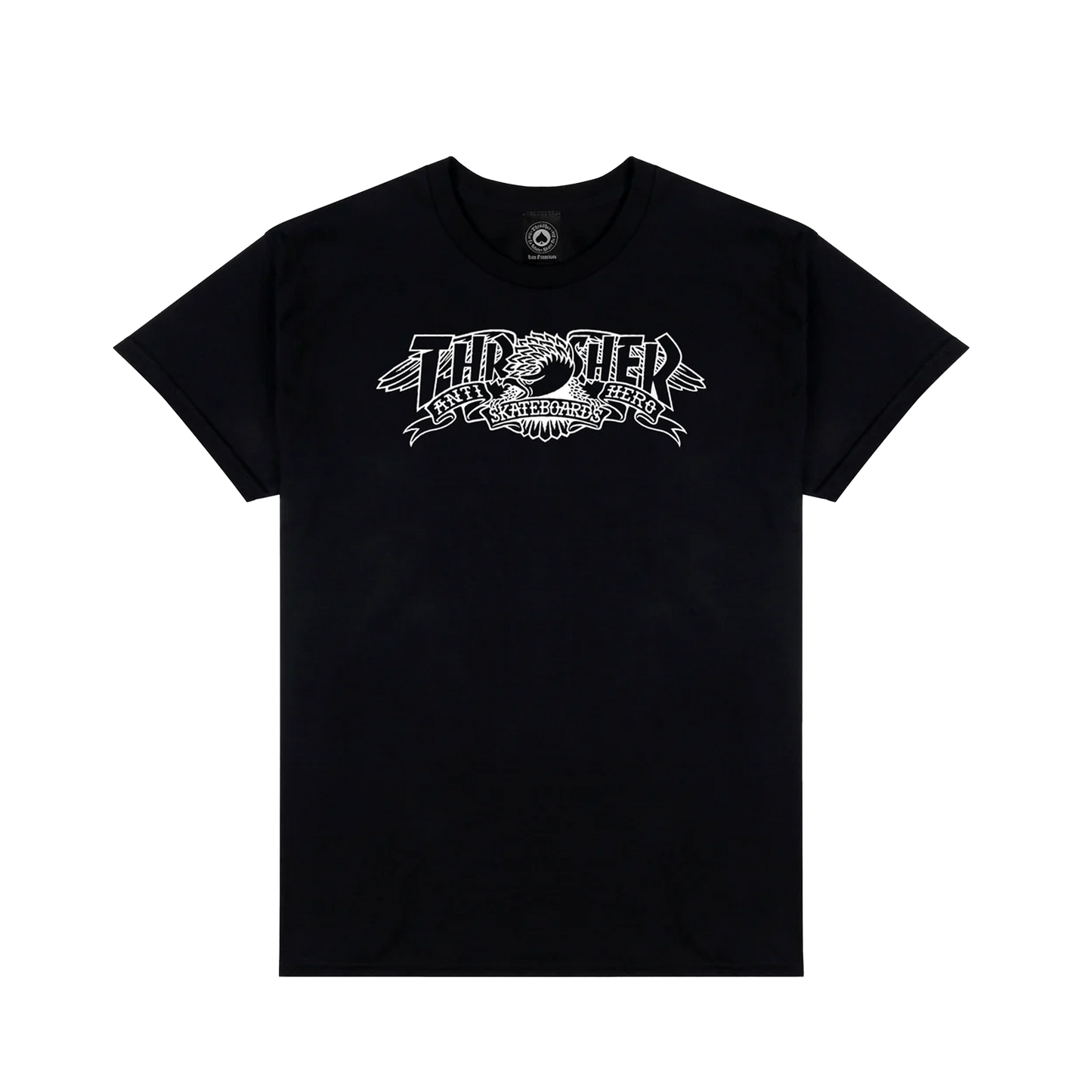 Thrasher x Anti Hero Banner Tee - ( Black )