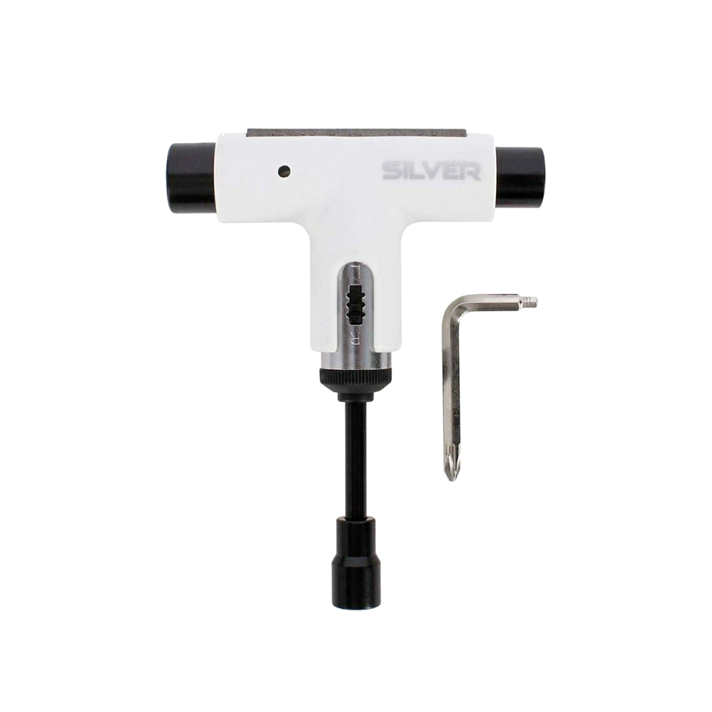 Silver Ratcheting Skate Tool - White / Black