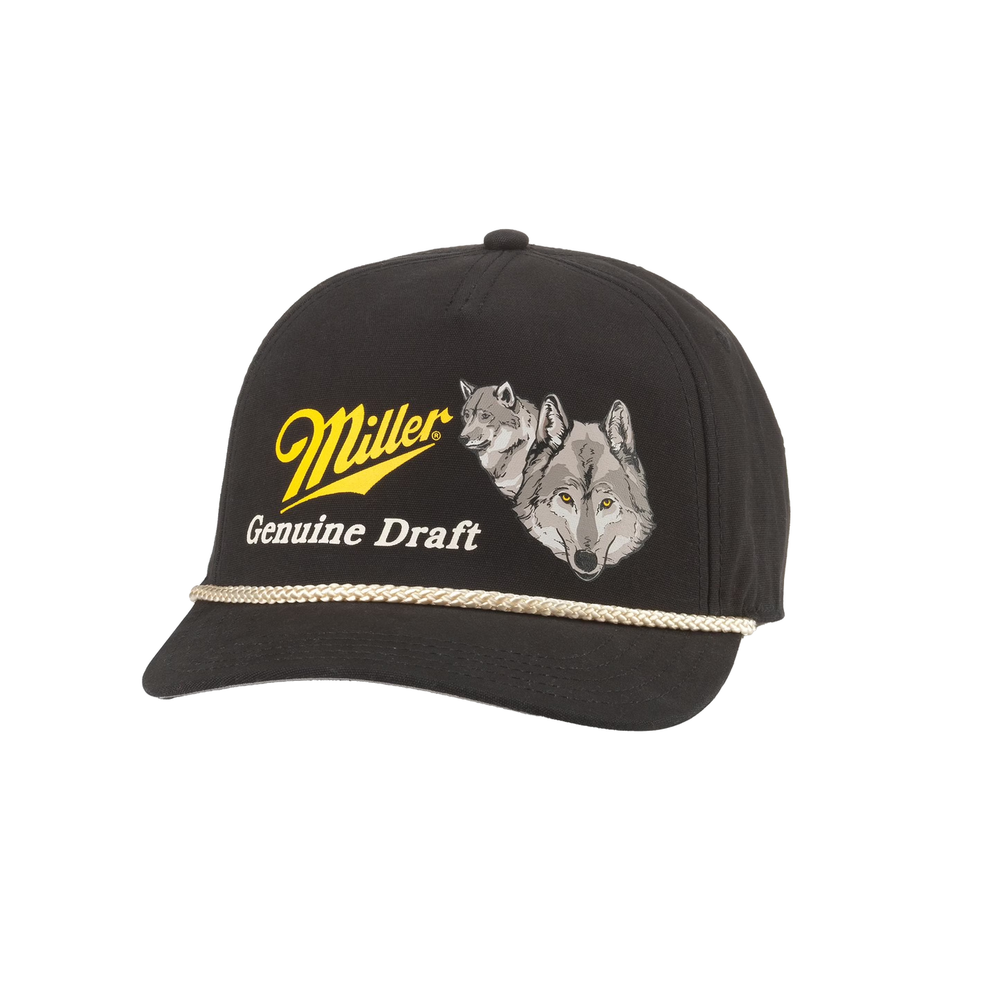 American Needle - Miller Genuine "Wolves" Snapback Hat - ( Black )