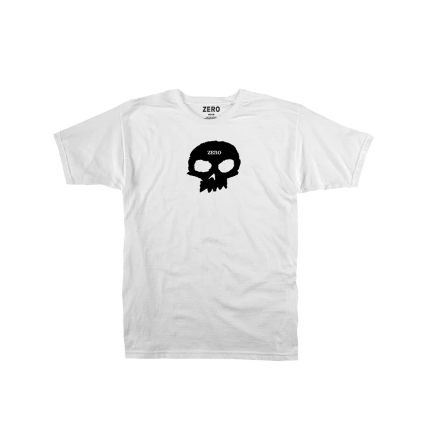 Zero Single Skull Tee - White / Black
