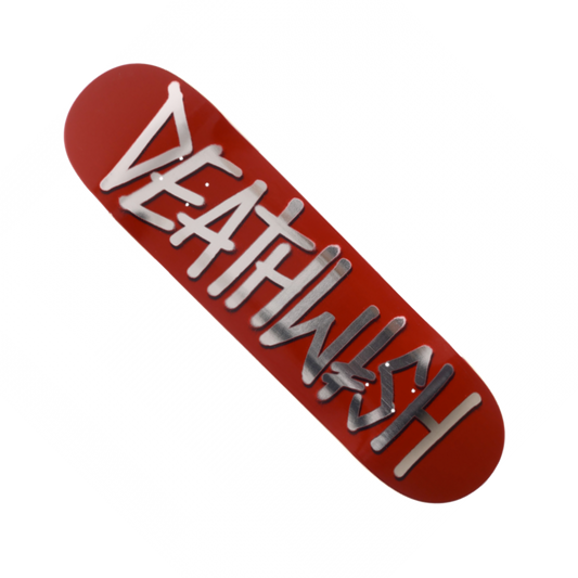 Deathwish Skateboards "Deathspray" Deck - Maroon / Silver - 8.75
