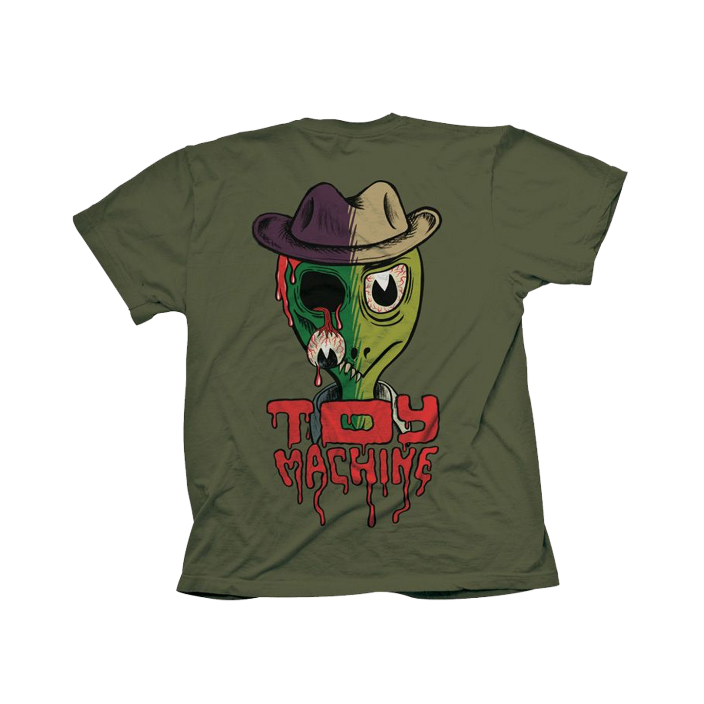Toy Machine "Half N Half" Tee -  ( Army )