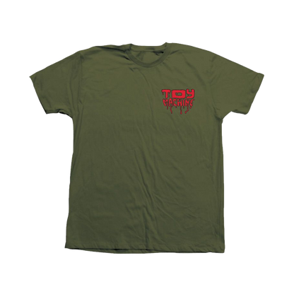 Toy Machine "Half N Half" Tee -  ( Army )