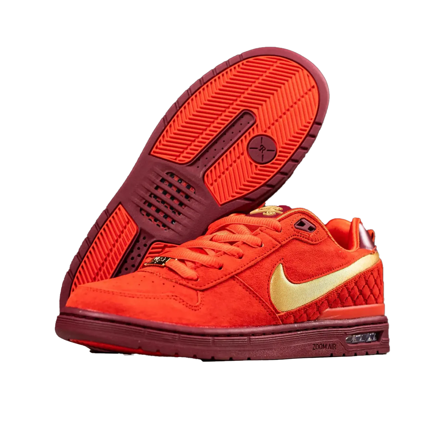 Nike SB - Paul Rodriguez Zoom Air Low QS - ( Habanero Red / Club Gold )