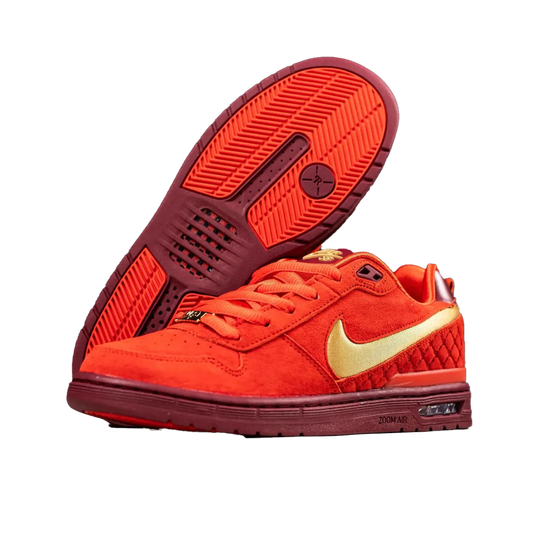 Nike SB - Paul Rodriguez Zoom Air Low QS - ( Habanero Red / Club Gold )