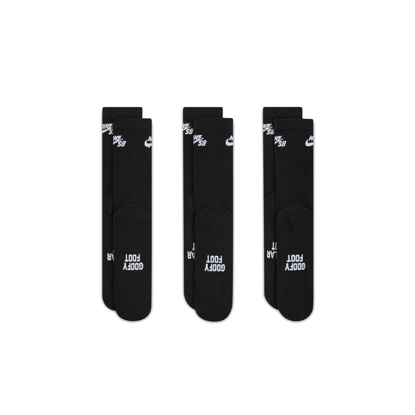 Nike SB - Everyday Elevated Socks - 3 Pair Pack ( Black )