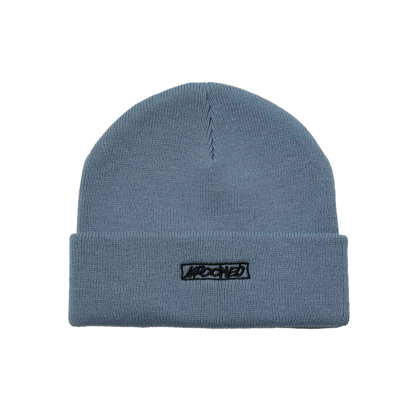 Krooked "Moonsmile Script Cuff" Beanie - Blue/Black
