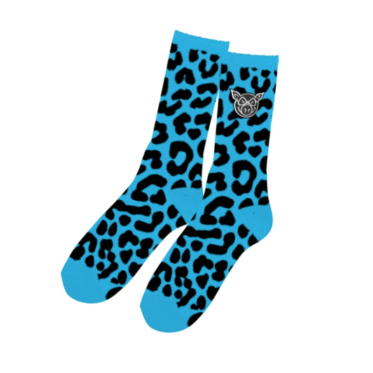 Pig Socks - Leopard Blue