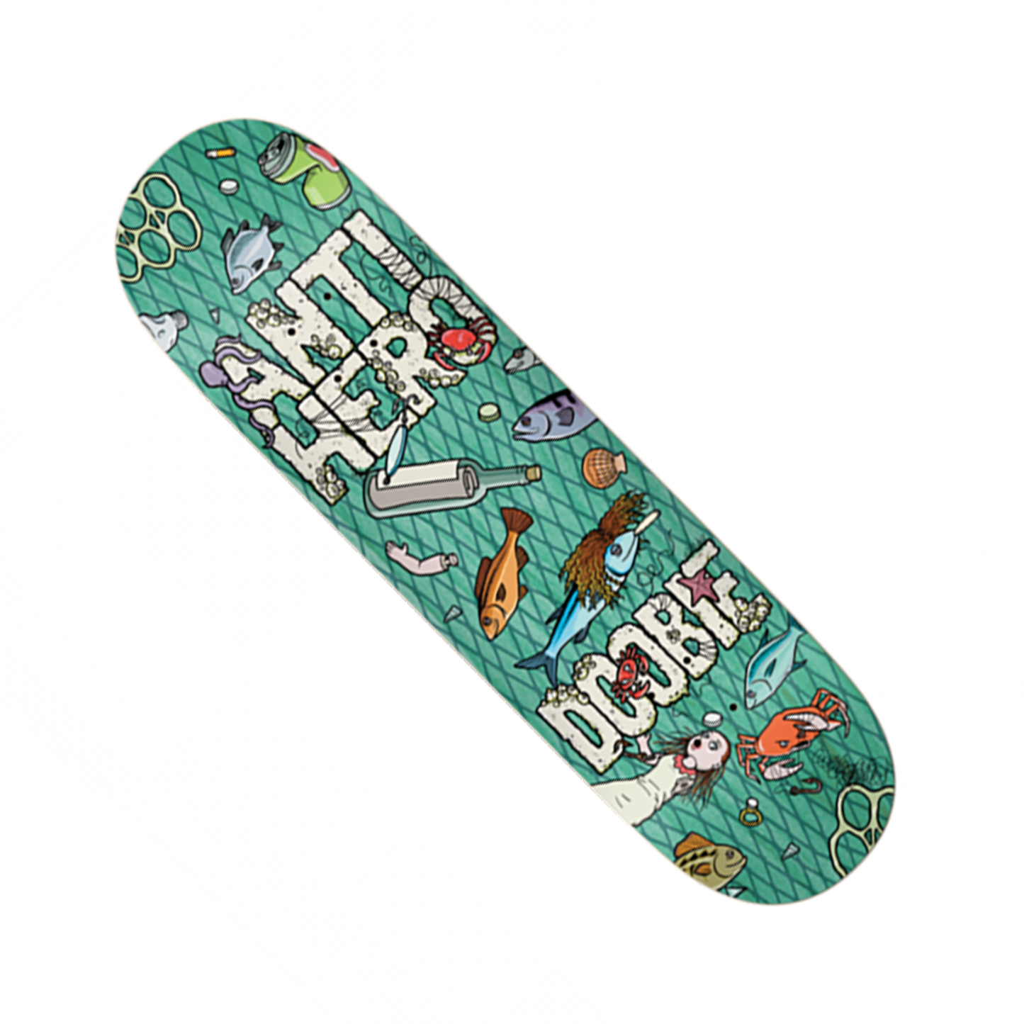Anti Hero Victor Doobie Pellegrin "Catch of the Day" Deck - 8.5 ( Teal )