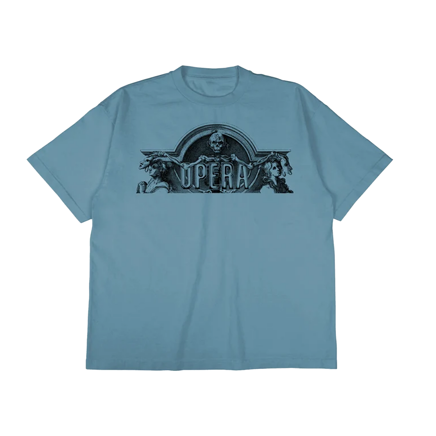 Opera Exposed Garment Tee - ( Steel Blue )