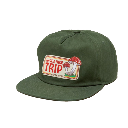 Happy Hour Have A Nice Trip Snapback - Green ( White Patch )