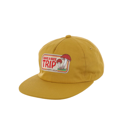 Happy Hour Have A Nice Trip Snapback - Mustard (White Patch)