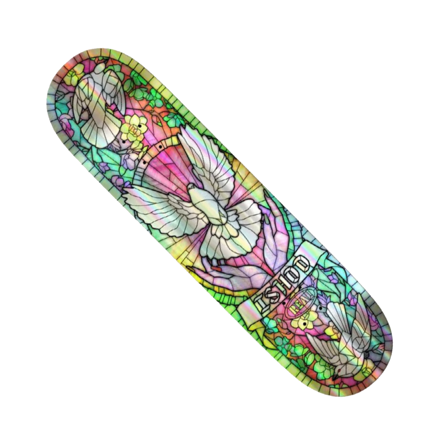 Real Ishod Wair "Holo Cathedral" Twin Tail Deck - Rainbow Foil - 8.5