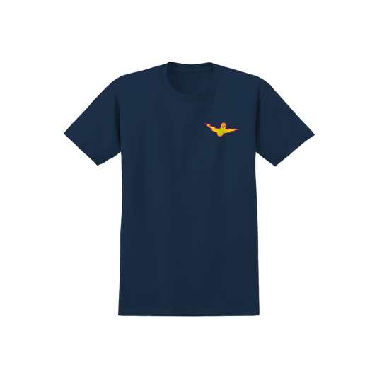 Krooked Bird Lightening Tee - Navy / Yellow