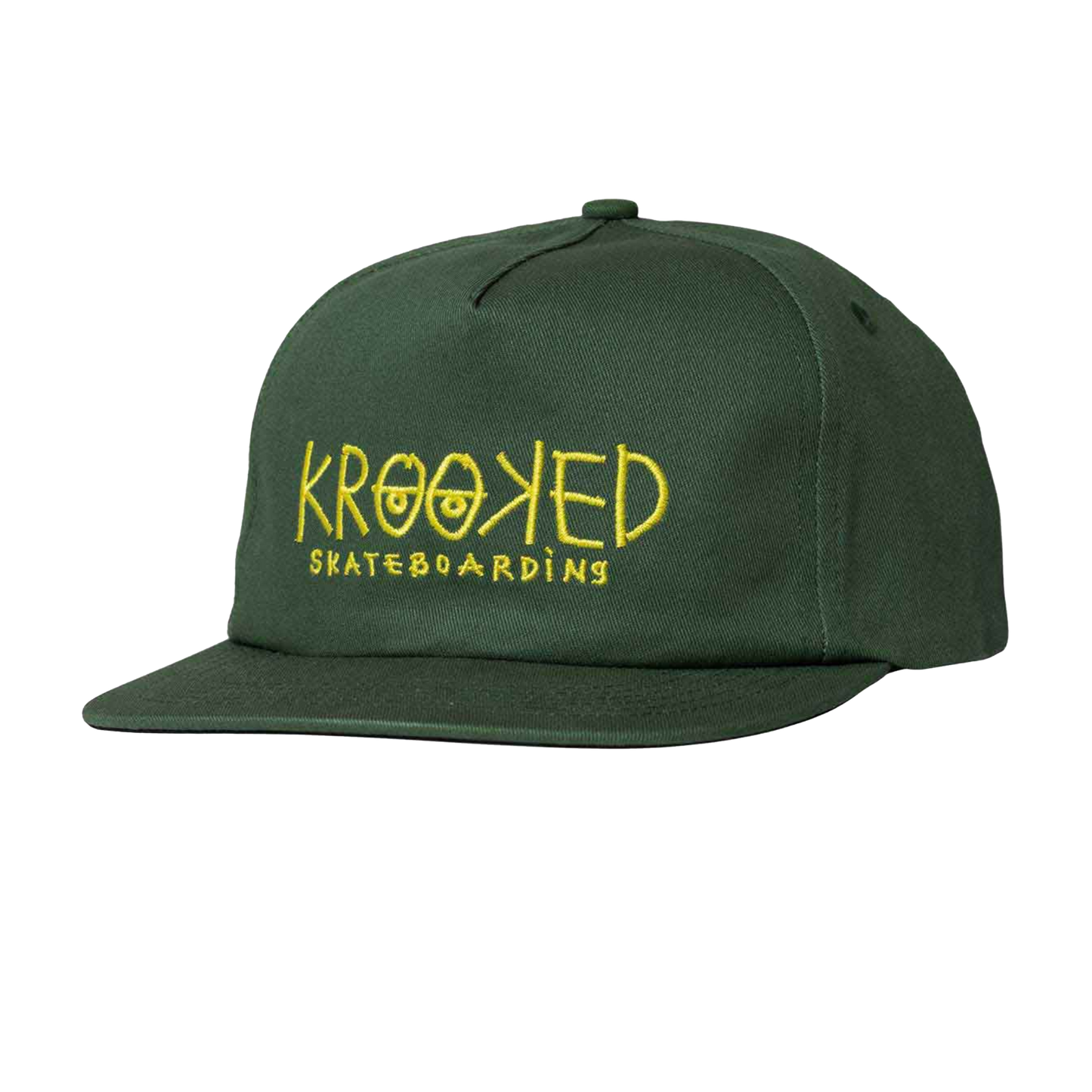 Krooked "Krooked Eyes" Snapback - Dark Green/Yellow