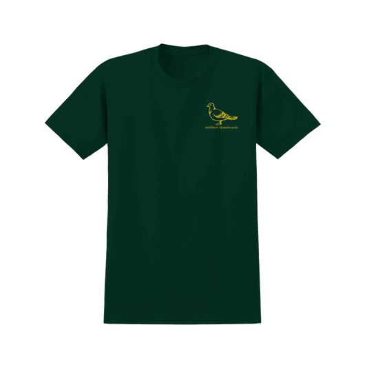 Anti Hero Lil Pigeon Tee - Forest Green / Yellow