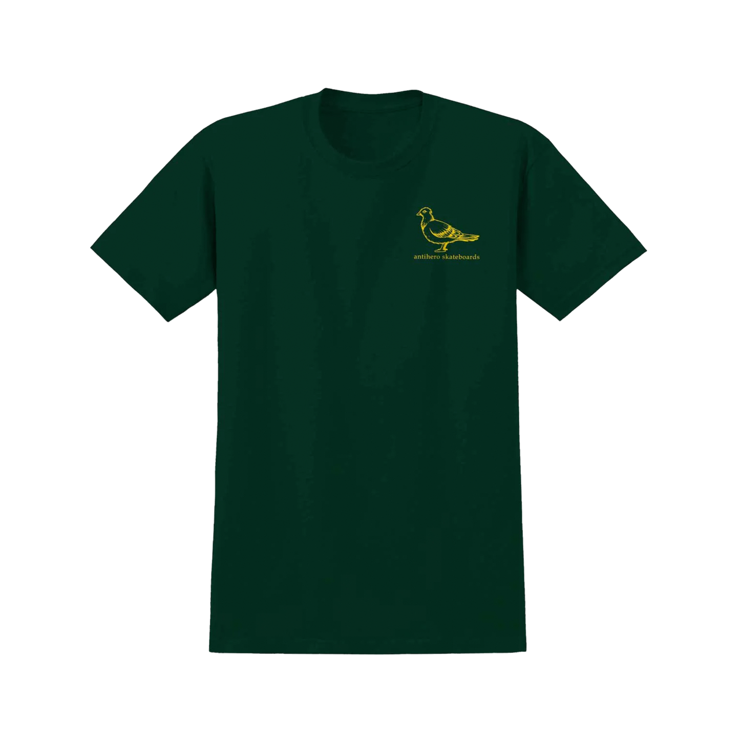 Anti Hero Lil Pigeon Tee - Forest Green / Yellow