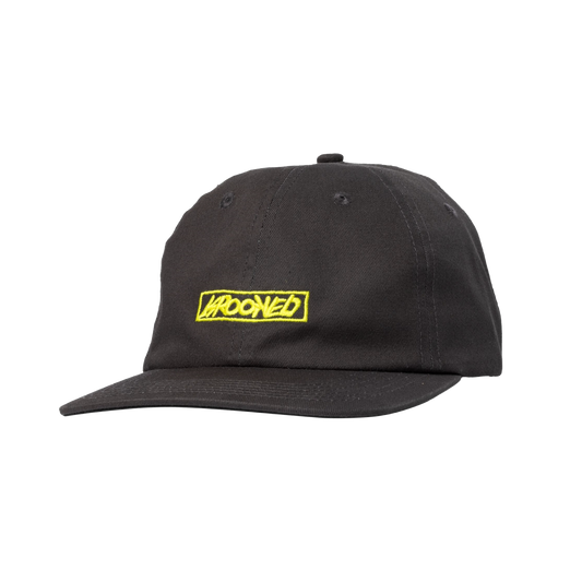 Krooked "Moonsmile Script" Strapback Hat -  Charcoal/Yellow
