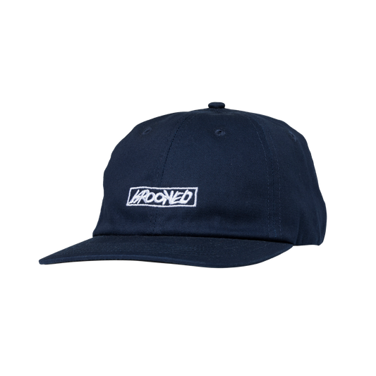 Krooked "Moonsmile Script" Strapback Hat - Navy/White