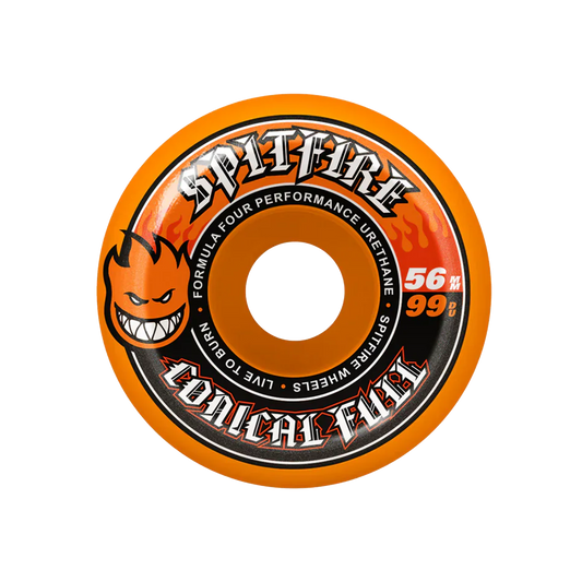 Spitfire Formula Four Conical Full Wheels 99 Duro - 56mm -  Orange - SET