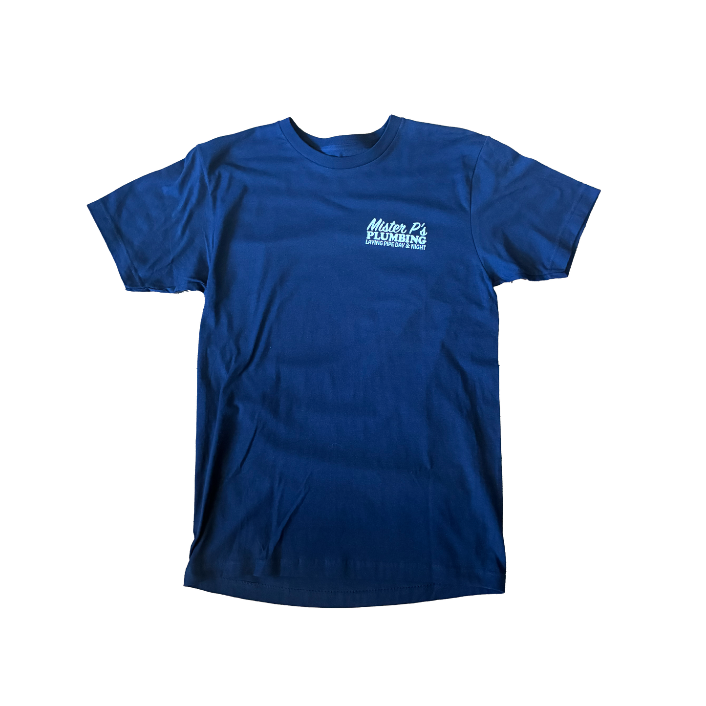 Happy Hour Mr.P's Plumbing Tee - Navy