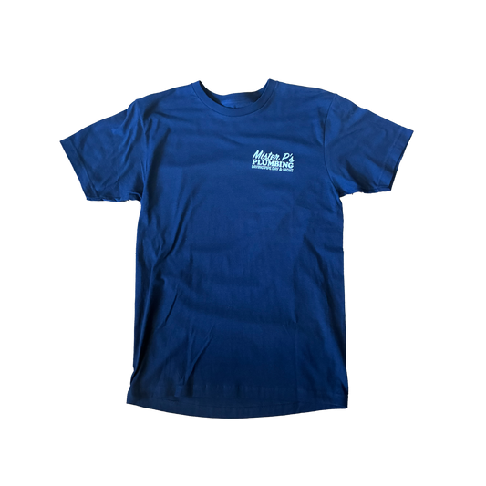 Happy Hour Mr.P's Plumbing Tee - Navy