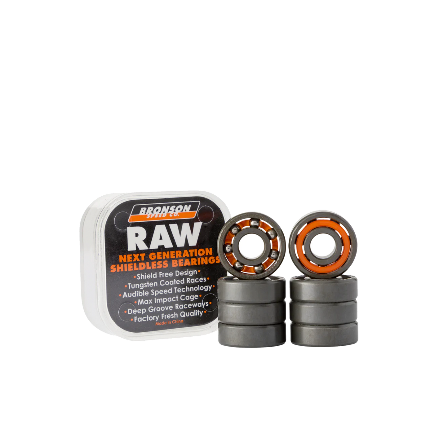 Bronson RAW Bearings - 8 Pack