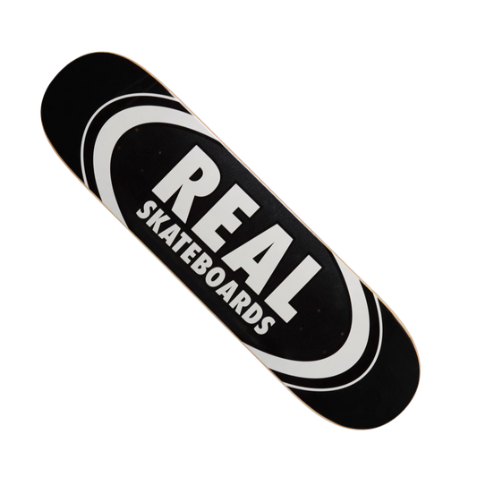 Real "Classic Oval - Black" Deck - 8.25