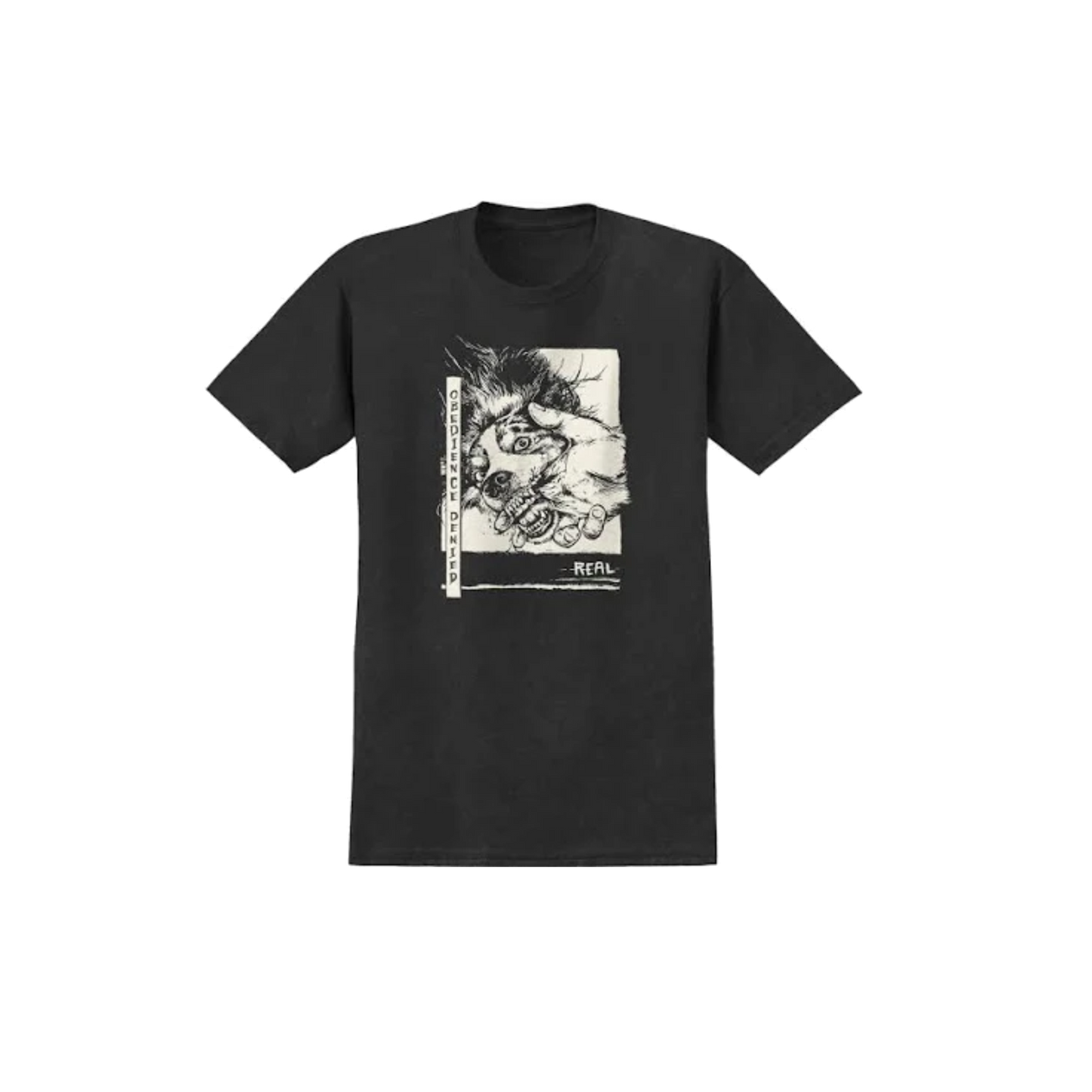 Real "Obedience Denied" Tee - Pepper Black Dye