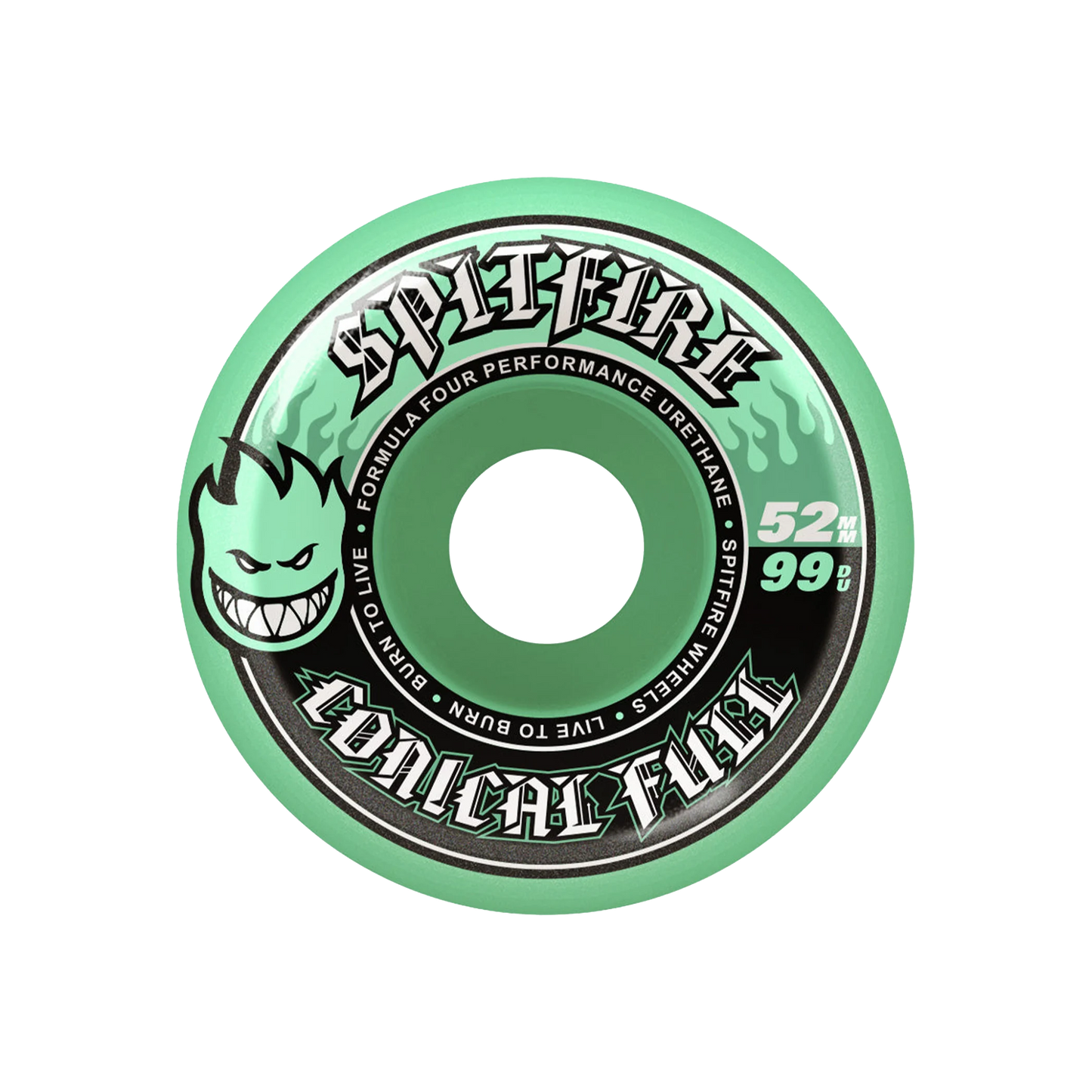 Spitfire Formula Four Conical Full Wheels 99 Duro - 52mm -  Teal - SET