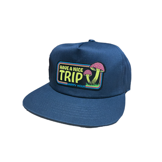 Happy Hour Have A Nice Trip Snapback - ( Navy )