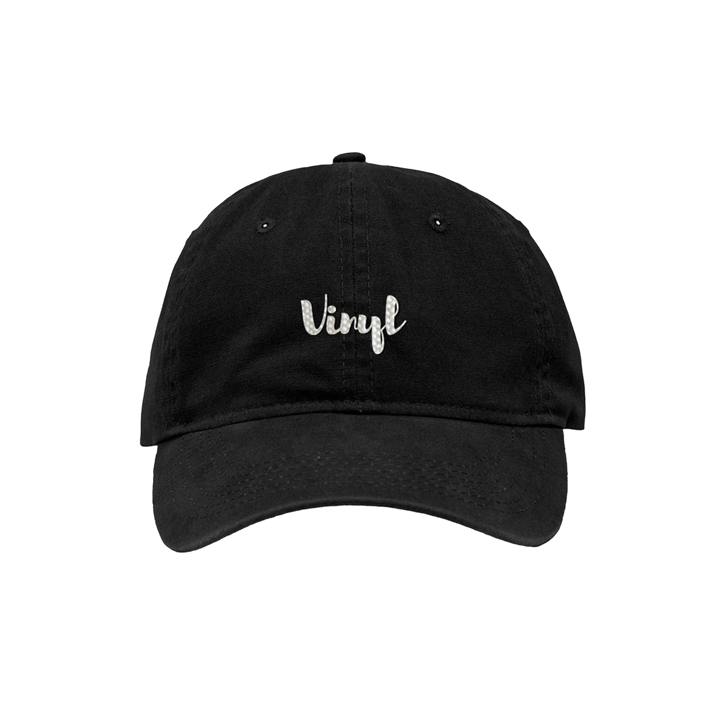Vinyl "Script" Dad Hat - ( Black )